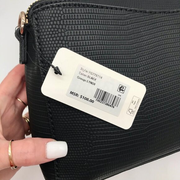 Guess Black Lyndi Triple Compartment Girlfriend Crossbody - Picture 10 of 11